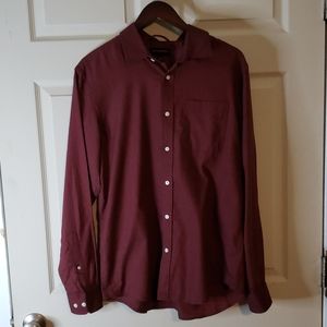 Dark Red Long-Sleeve Banana Republic Shirt